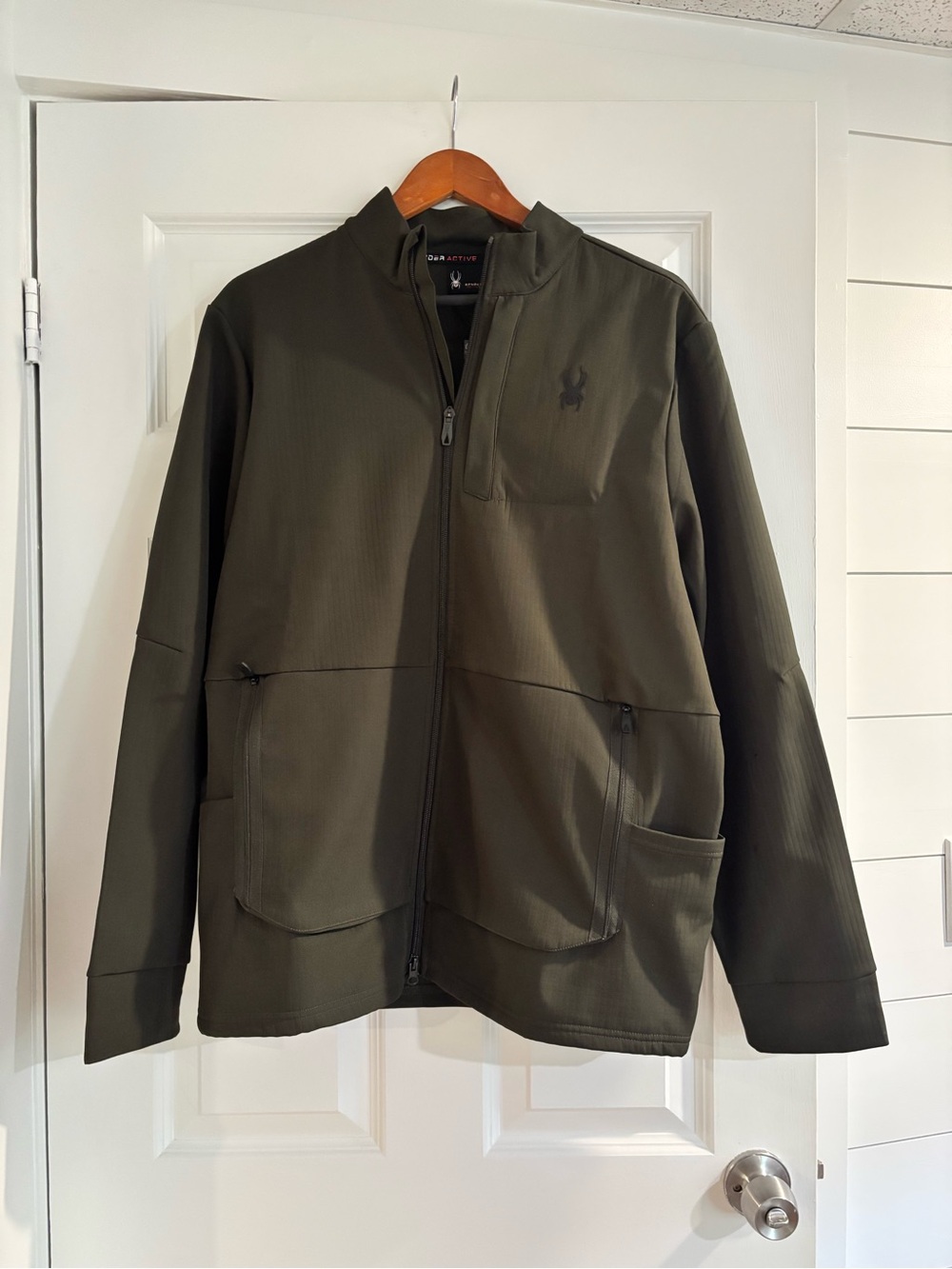 Spyder Men's Olive Full-Zip Performance Jacket